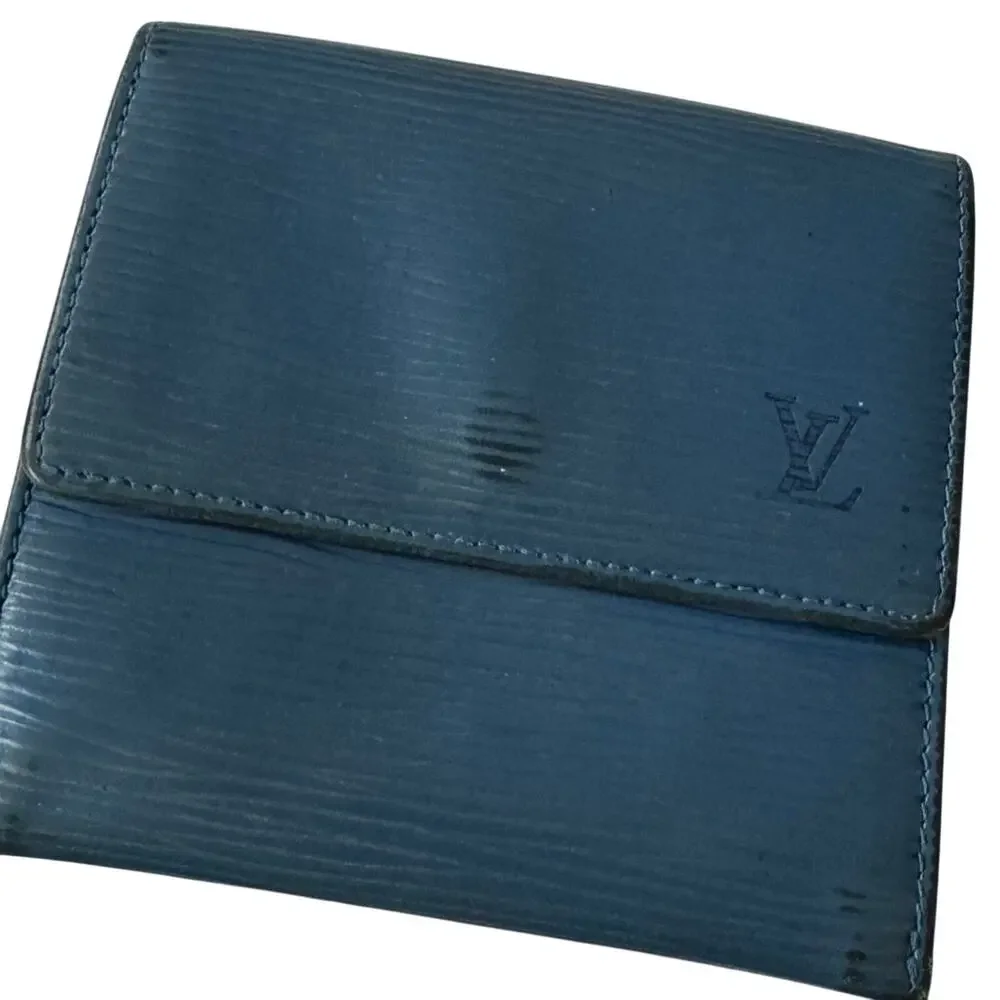 Louis Vuitton Blue Epi Leather Elise Compact Wallet